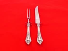 Estate Lunt Sterling Silver Eloquence 2 Piece Carving Set FP-10