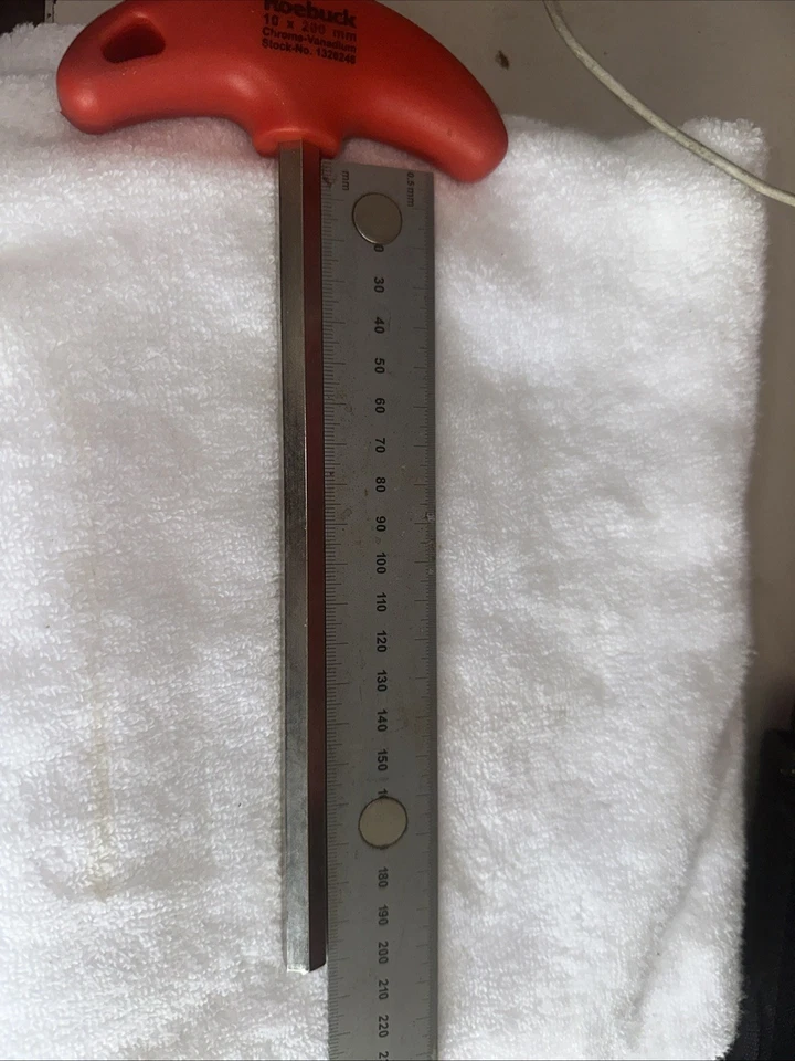 10mm T Bar Allen Key 200mm Chrome - Image 3 of 3