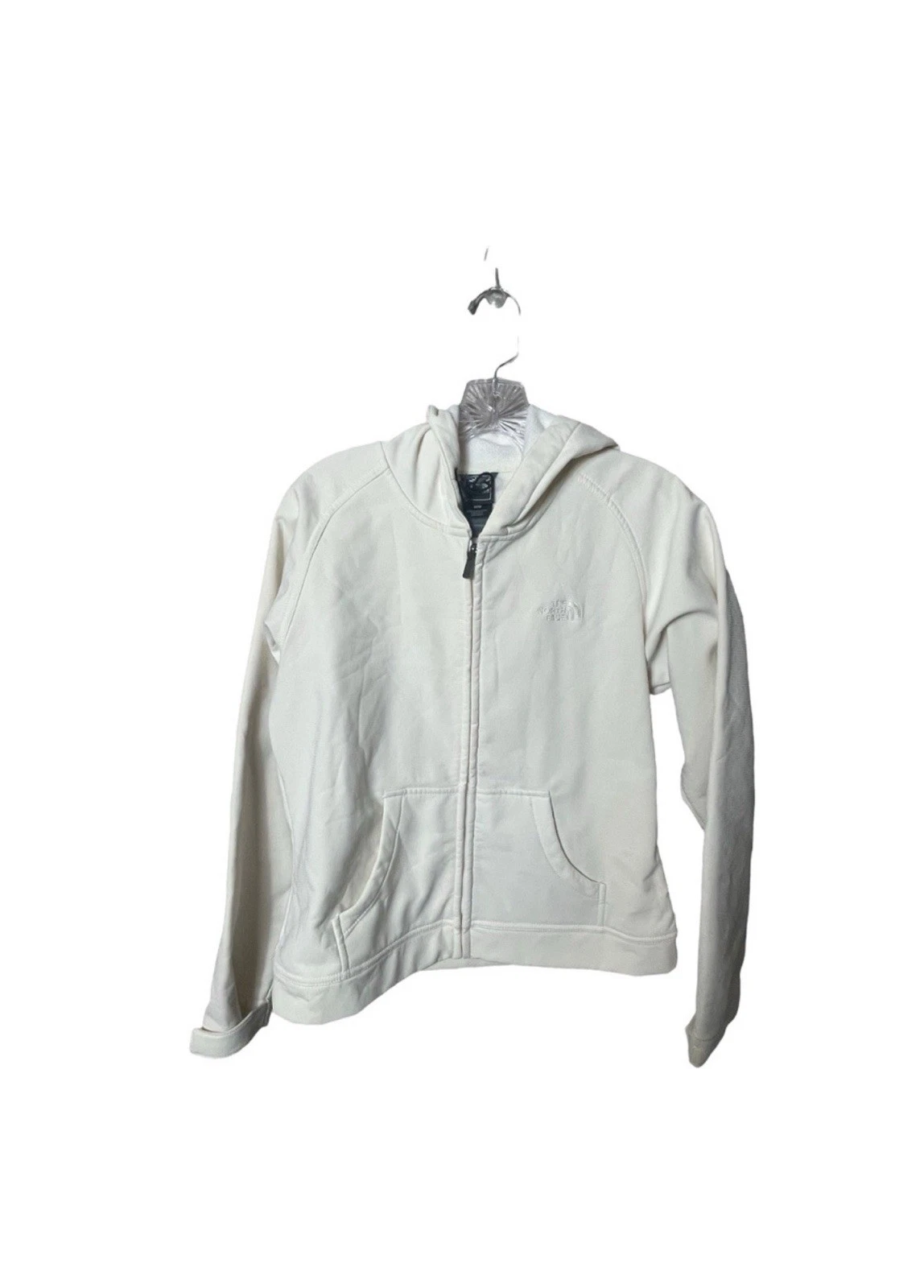 The north face outdoor lightweight zip hoodie outdoor hiking white jacket size M