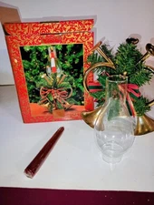 Vintage Christmas Hurricane Candle Holder