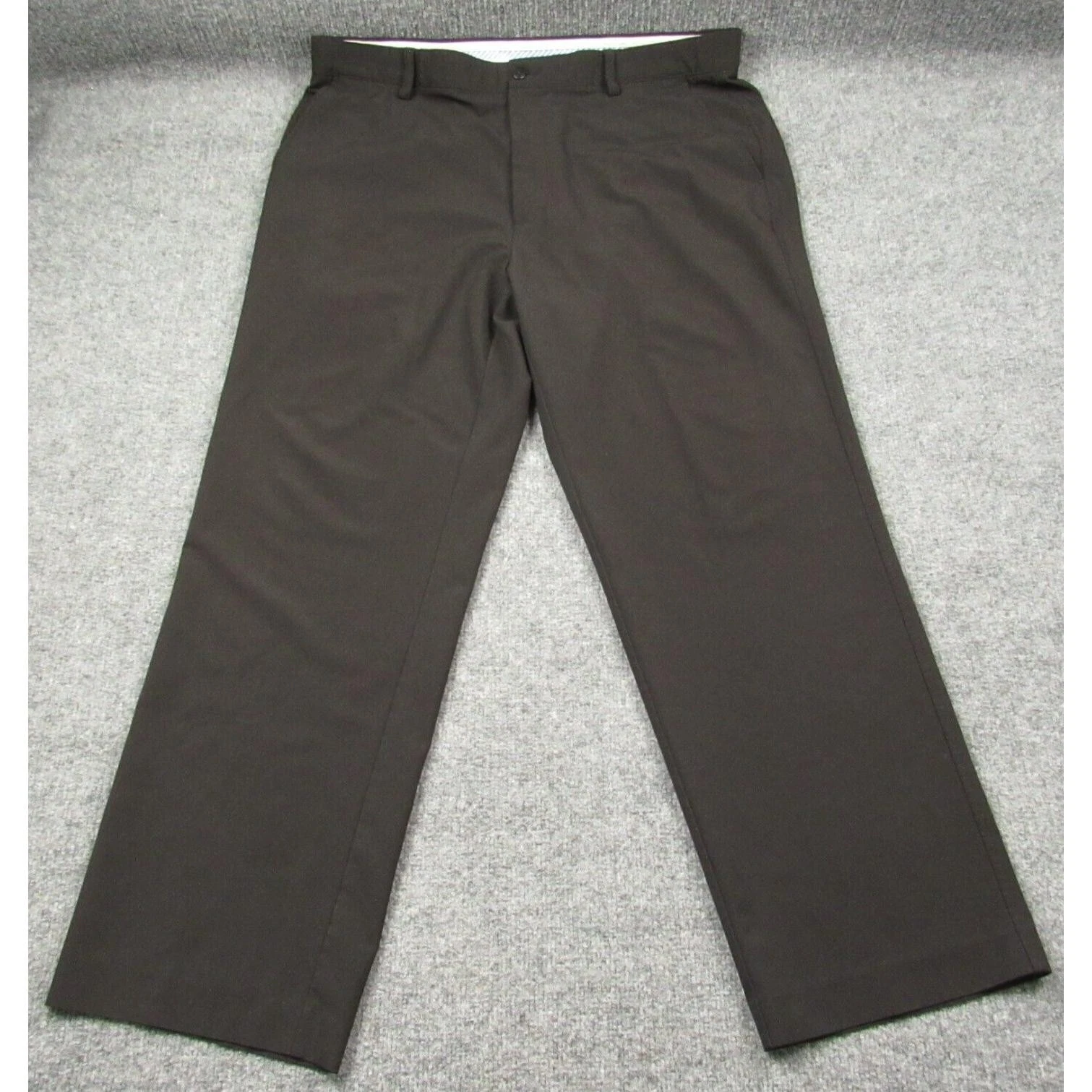 Footjoy Pants Men 38x30 Black Polyester Golf Performance Casual Black Flat Front