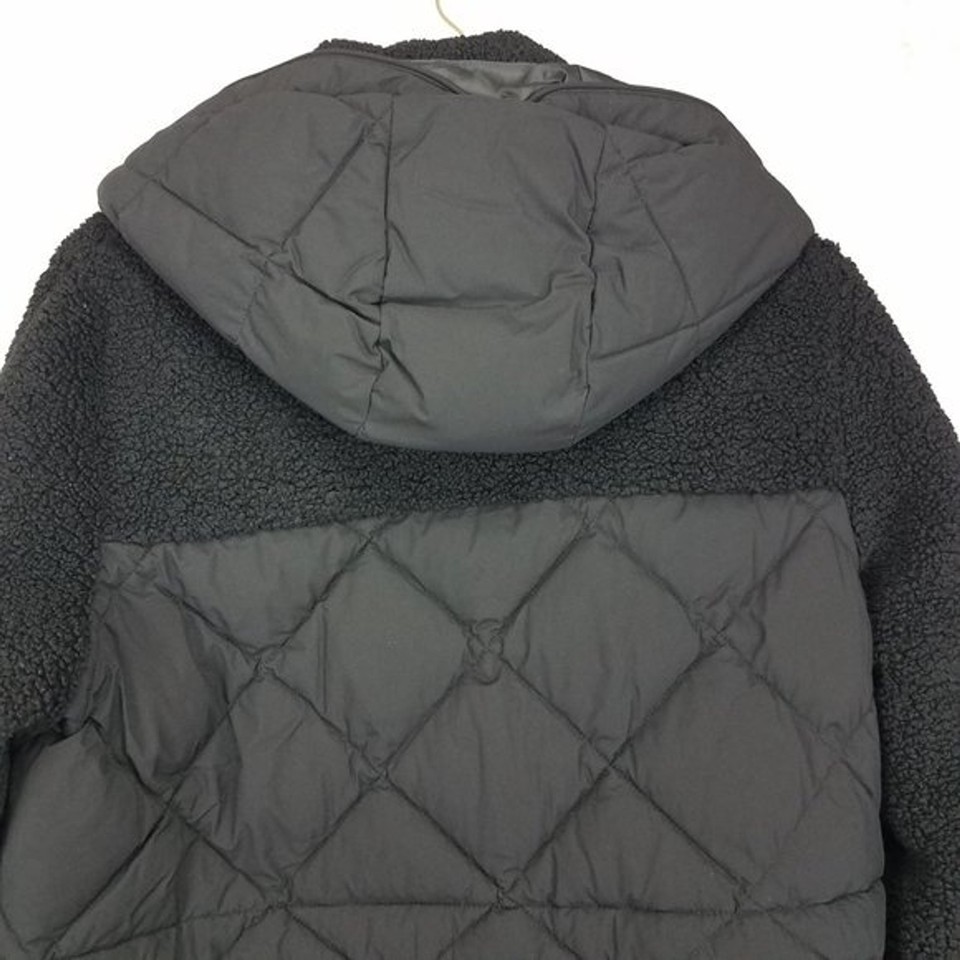 NEW Koolaburra by UGG Women's M Hooded Faux Fur Sherpa Jacket in Black