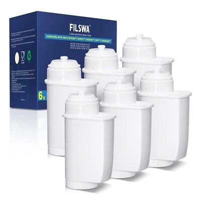 FILSWA 6 Stück Wasserfilter für Siemens EQ Series, EQ5, EQ6, EQ7, EQ9 für Brita Intenza