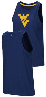 Ladies West Virginia Mountaineers Colosseum  Bet On Me Muscle Tank Top Shirt
