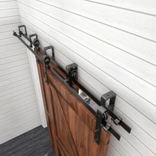 4-20FT Sliding Barn Door Hardware Track Kit for Single/Double/Bypass Wood Doors