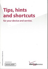G'zOne Boulder Tips Hints and Shortcuts Book/Manual Verizon Wireless Used