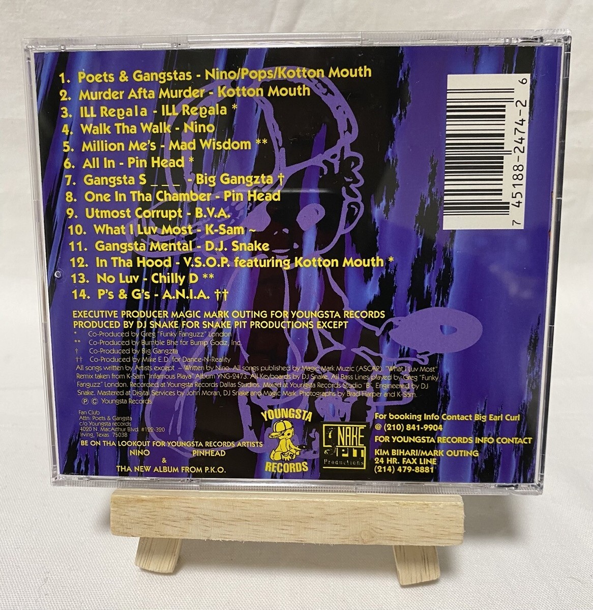 Various – Poets & Gangstas 1995 Gangsta Rap G-Funk CD Album Rare
