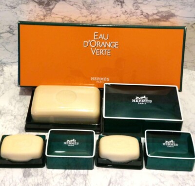 HERMES EAU D'ORANGE VERTE PERFUMED BATH SOAP WITH BOX Orange