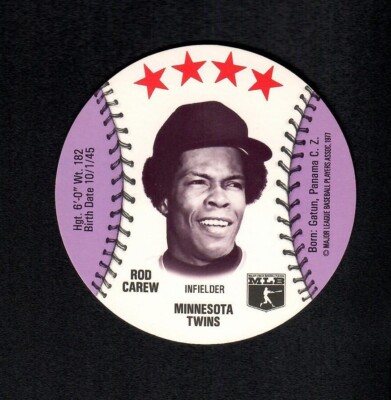 1977 MSA Detroit Caesars Discs ROD CAREW Minnesota Twins MINT