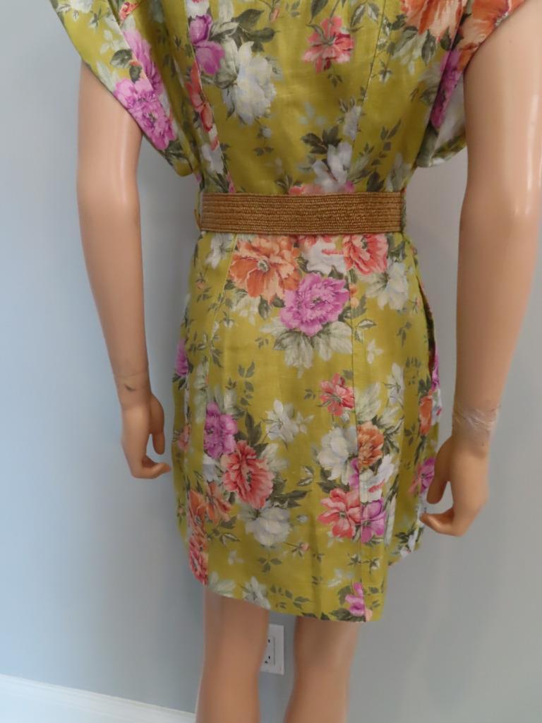 ZIMMERMANN★素敵!Mustard Rose Pattie Cuffed Mini Dress NWT ZIMMERMANN Mustard Rose Pattie Cuffed Mini Dress AU 0/US