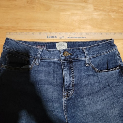 St Johns Bay Bermuda Blue Denim Shorts Womens Size 10 High Waist - 第 11/14 張圖片