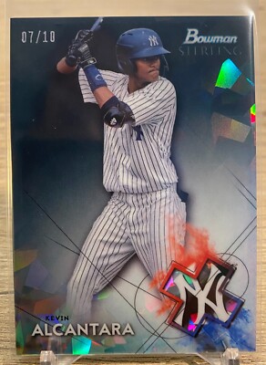 2021 Bowman Sterling Kevin Alcantara RC Rookie Black Atomic Refractor #'d /10