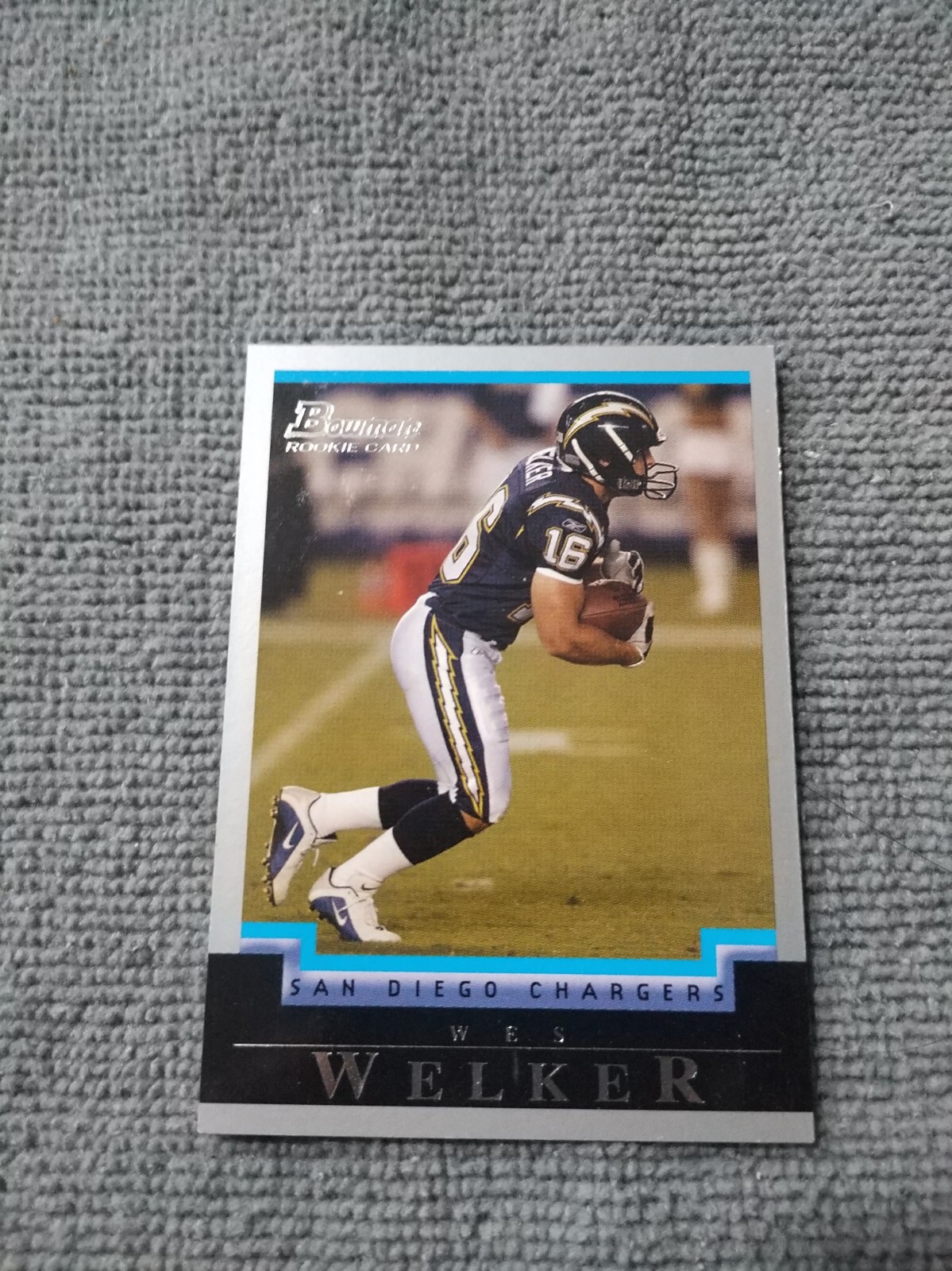 wes welker 2004 bowman rookie chargers texas tech #212