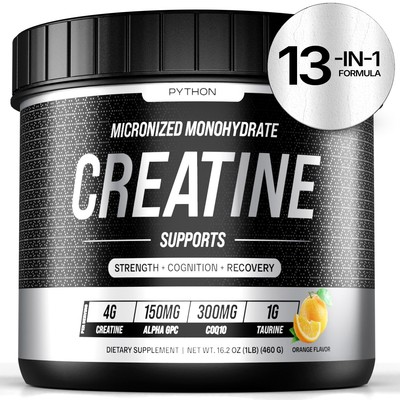 PYTHON Creatine Monohydrate + Taurine Chews for Muscle Growth - 5.7g per Serving