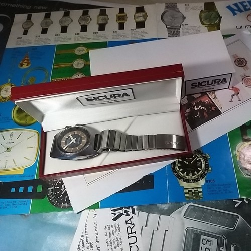 SICURA BREITLING DATE 43mm AUTOMATIC BFG 158 2 CROWNS ORGNL BAND PAPERS SERVICED - 第 1/14 張圖片