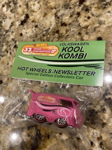2018 Hot Wheels 32. Kongress Newsletter VW Kool Kombi Volkswagen pink 1/45 - Bild 1 von 7