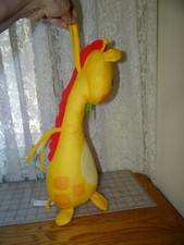 RARE Fisher Price Giraffe Plush Animals ties to crib side Stuffed 2015 15"