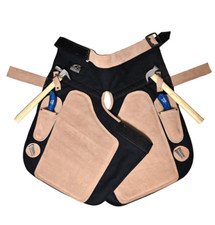Farrier Apron Leather  Canvas 25'' Adjustable 2 Knife Pockets Magnets Chaps