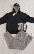 NEW MEN  S NIKE JORDAN SPORT DNA FLEECE SWEATSUIT SET BLACK/GREY SIZE XL