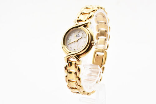 (EXCELLENT+5) Fendi 700L Shell Dial Gold Bracelet Ladies Quartz Watch From JAPAN - Picture 1 of 8