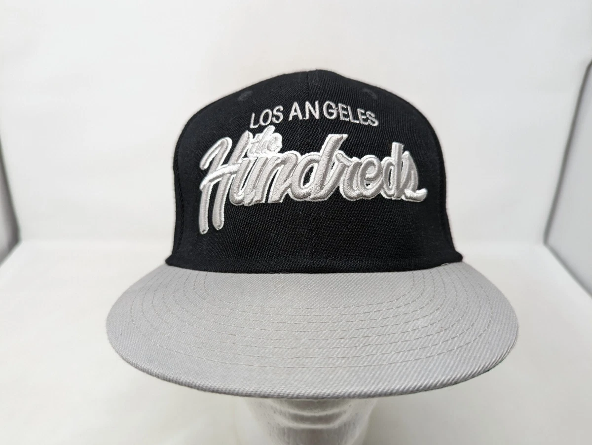 THE HUNDREDS LOS ANGELES BLACK SNAPBACK HAT BOMB EMBROIDERED CAP