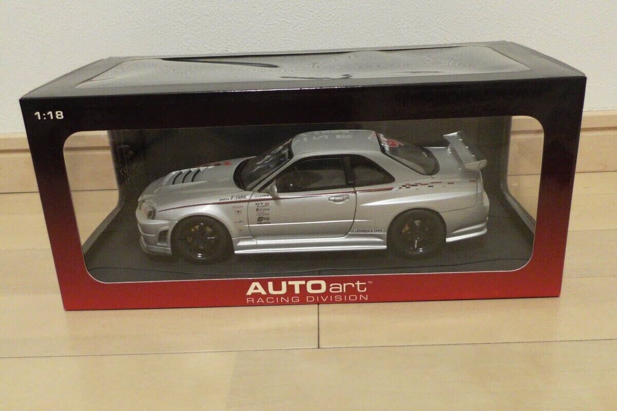 Skyline R34 GT-R NISMO Z-TUNE Silver 1/18 AUTOART Used from Skyline R34 GT-R NISMO Z-TUNE Silver 1/18 AUTOART Used from