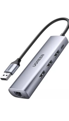 UGREEN USB 3 Gigabit Ethernet adaptor 3 USB HUB USB - C  CM475