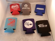6 - ASSORTED COLORED KOOZIES "NEW" PLACES  EVENTS