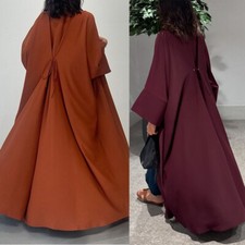 Dubai Women Muslim Open Abaya Cardigan Long Robes Islamic Turkey Kimono Ramadan