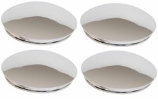 New Set Of 4 Chrome Baby Moon Rally Wheel Rim Center Caps 8 Outer 7 Inner