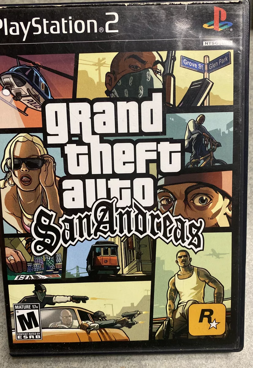 Grand Theft Auto: San Andreas - PlayStation 2 MANUAL INCLUDED + POSTER