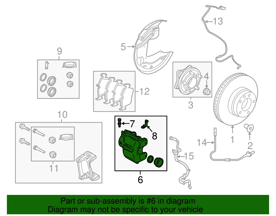 Pinza de freno de disco Land-Rover original LR047906 Foto 2 de 2