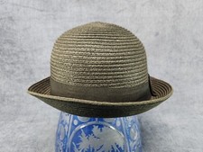 Women's Black Bowler Style Sunday Church Hat w/Ribbon Bow u-5B