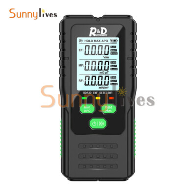 3-in1 Digital EMF Meter Electromagnetic Field EF MF RF Radiation Detector Tester