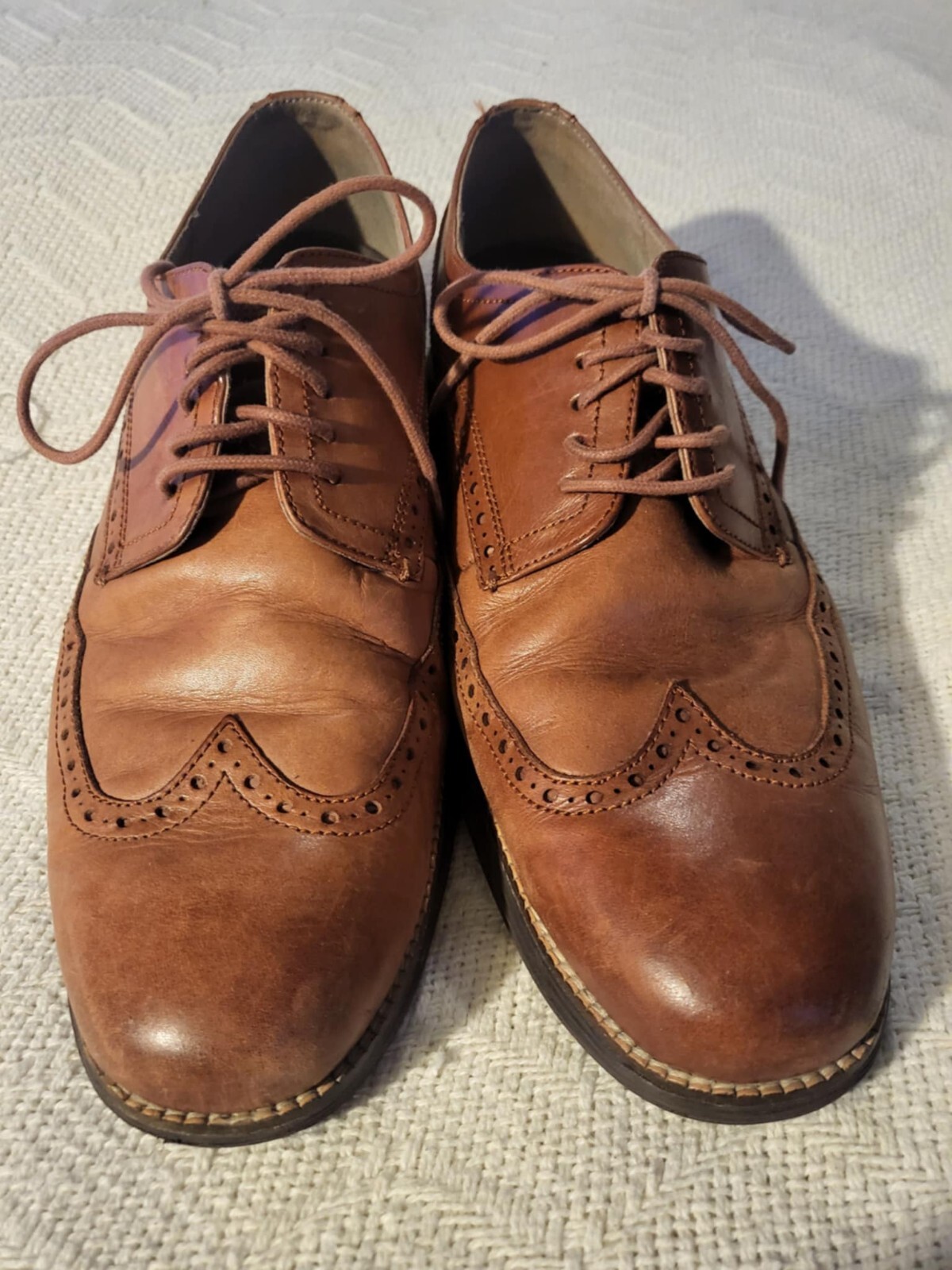 SAOLA Oxford da uomo Cole Haan originali Grand in pelle marrone con occhielli alari taglia 11 5 M