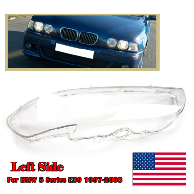Headlight Lens Headlamp Cover Plastic Left Fits 1996-2003 BMW 5-Series E39 New