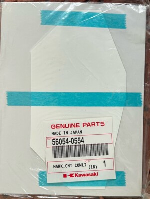 1。 Kawasaki ZX-10R ZX1000 2010 56054-0554 MARK CENTER COWLING N.O.S