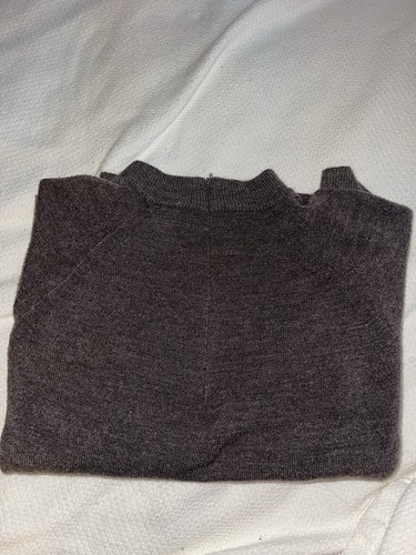 Maglione Karen Scott marrone finto collo con cerniera posteriore invisibile - Foto 4 di 8