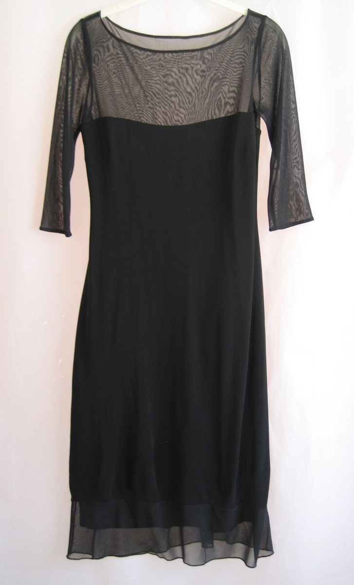 Nordstrom Andrea Polizzi Rex Lester Black Cocktail Evening Dress Sz 4