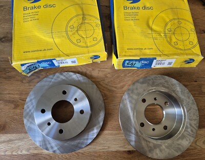 2x Brake Discs Pair Solid fits NISSAN ALMERA,PRIMERA  Comline ADC0217