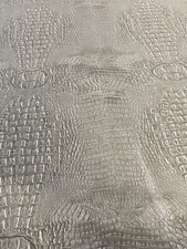 Steel Gray Big alligator embossed Vinyl Leather Faux upholstery