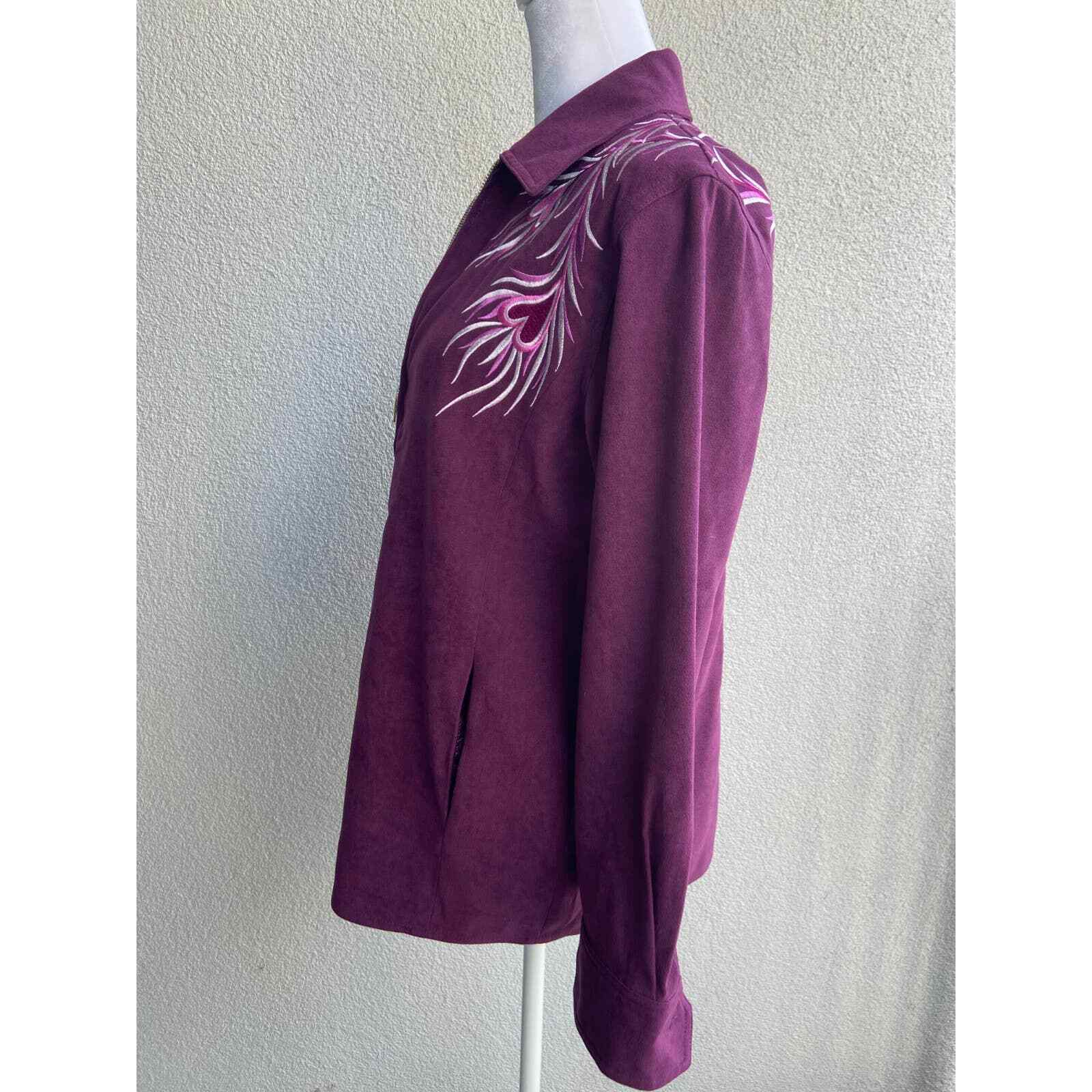 Vintage Bob Mackie Wearable Art purple Jacket - image 4