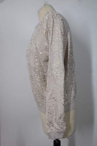 Majestic Filatures 1 XS Beige Gold Fleck Deluxe Tee French Terry Long Sleeve Top - Picture 5 of 7