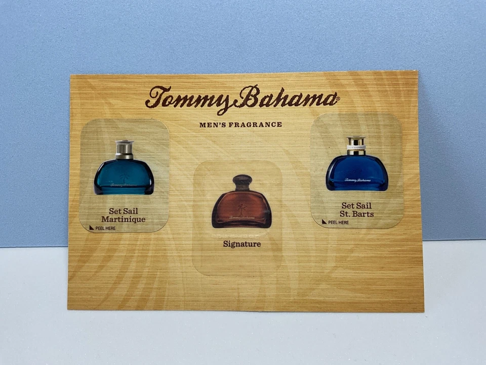 Tommy Bahama Set Vela, 3 Tarjeta de Muestra de Fragancia De Colección Sin Abrir 2010 Foto 2 de 3