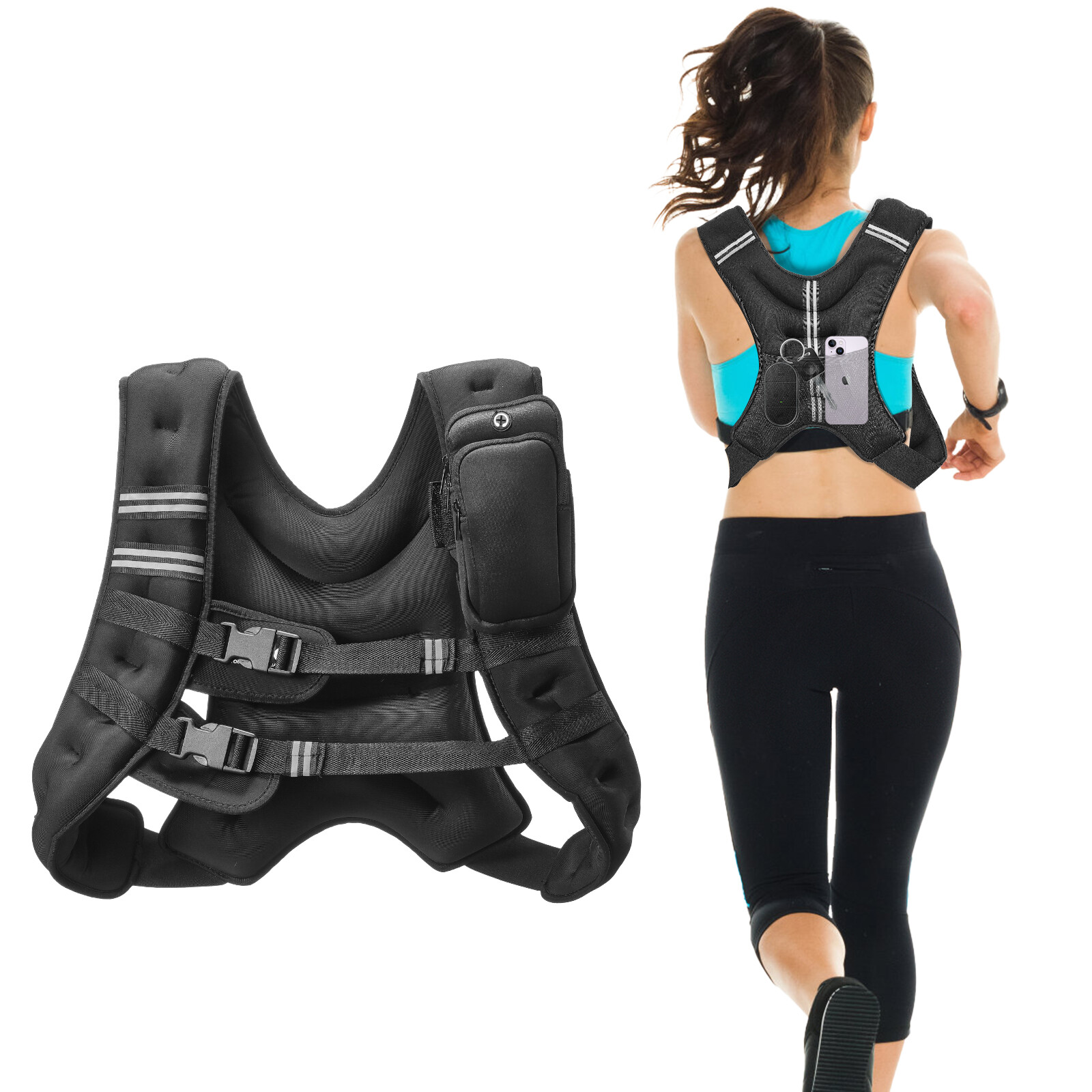 Veste de poids 9,22 kg VEVOR à boucle rapide pour fitness et gym