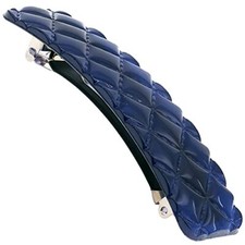 Paris CP3250 French Hair Barrette Clip for Girls Shell, Rubberized Metal Blue