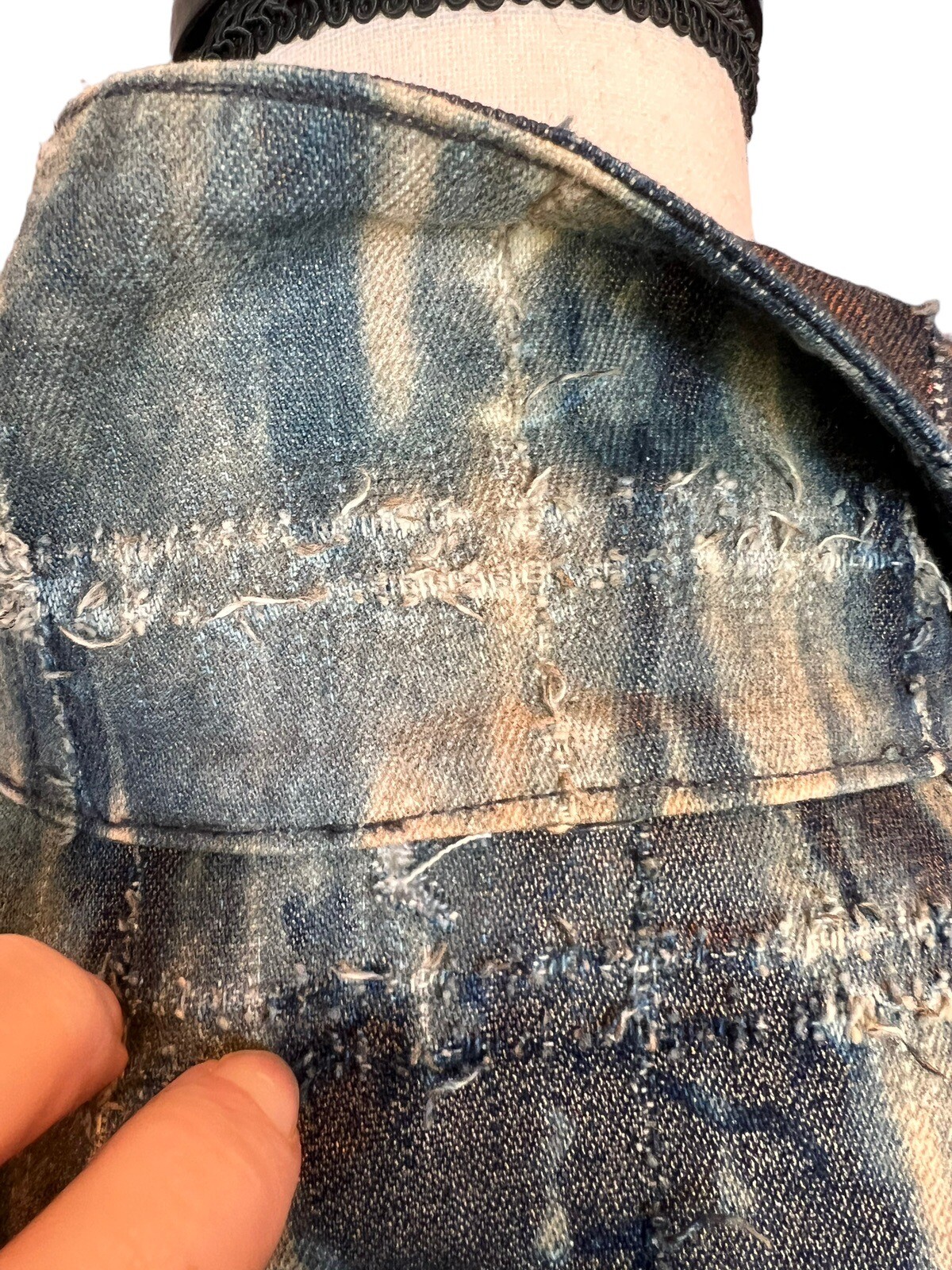 Vintage Patchwork jean jacket - image 6