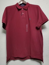 POLO RALPH LAUREN MENS CUSTOM SLIM FIT ICONIC MESH RED POLO SHIRT: NWOT
