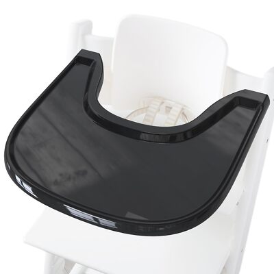 Hochstuhltablett kompatibel mit Stokke Tripp Trapp Chair  Schwarz