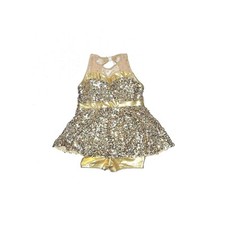 A Wish Come True Gold Sequin Sing 20431 Biketard Jazz Tap Dance Costume Size SC